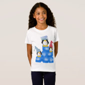 ペンキンパーティー女子ベビー人形（フィット） Tシャツ (正面フル)