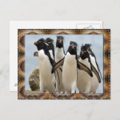 ペンキン歩く ポストカード (正面/裏面)