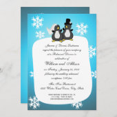 ペンキン結婚のリハーサルディナー 招待状 (正面/裏面)