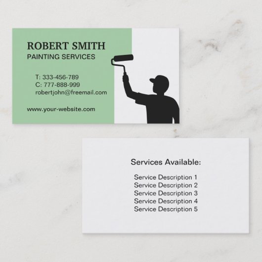 ペンキ師の絵画名刺 名刺 (正面/裏面)