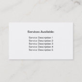 ペンキ師の絵画名刺 名刺 (裏面)