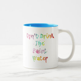 ペンキ水を飲まないで下さい ツートーンマグカップ