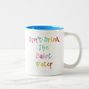 ペンキ水を飲まないで下さい ツートーンマグカップ