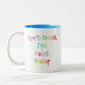 ペンキ水を飲まないで下さい ツートーンマグカップ (左)