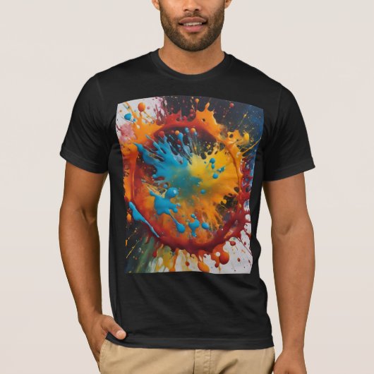 ペンキ飛沫 Tシャツ (正面)