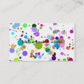 ペンキ（ばちゃばちゃ）跳ねる1、サリーParker、芸術家、電話… 名刺 (裏面)