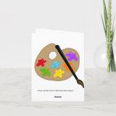 ペンキPalletteはメッセージカード感謝していしています サンキューカード (裏面)