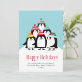 ペンギおもしろいンのクリスマス・グリーティ企業のング シーズンカード (スタンド正面)