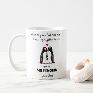 ペンギおもしろいンカップルバレンタイン·マグ コーヒーマグカップ