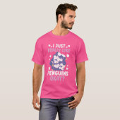 ペンギおもしろいン私は本当にペンギンが好き大丈夫 Tシャツ (正面フル)