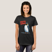 ペンギおもしろいン関税Pun I関税食べとイグジン Tシャツ (正面フル)