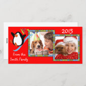 ペンギお洒落ン2フォトホリデーカード シーズンカード (正面/裏面)