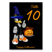 ペンギカスタムン付き黒いハロウィンテーブルカード テーブルナンバー (裏面)