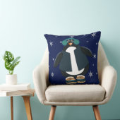 ペンギカッコいいン | Night Sky Snowflakes クッション (椅子)