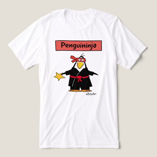 ペンギニンジャペンギン忍者バイサンドラボイントンT-Shir トライブレンドTシャツ (デザイン正面)