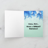 ペンギパーソナライズされたンハッピーバースデーグリーティングカード カード (内部)