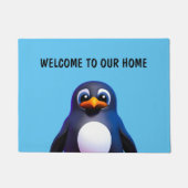 ペンギパーソナライズされたン ドアマット (正面)