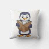 ペンギンおたくと本 クッション (裏面)