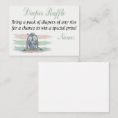 ペンギンおむつラッフルチケット プレイスカード (正面/裏面)