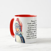 ペンギンおもしろいの休日の生存のヒント マグカップ (正面左)