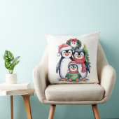 ペンギンおもしろいクリスマスマッチファミリーパジャマ クッション (椅子)