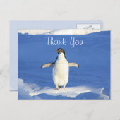 ペンギンおもしろいサンキュー ポストカード (正面/裏面)
