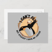 ペンギンおもしろいドングコーヒー ポストカード (正面/裏面)