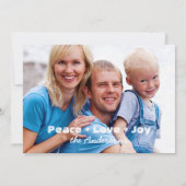 ペンギンおもしろいファミリーのクリスマスフォトカード シーズンカード (裏面)