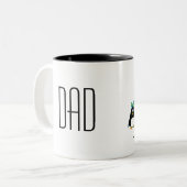 ペンギンおもしろいファミリーカスタムクリスマスギフトマグ ツートーンマグカップ (正面左)