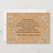 ペンギンおもしろいファミリークリスマスフラットグリーティングカード シーズンカード (裏面)