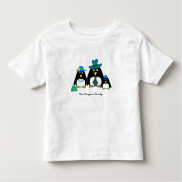 ペンギンおもしろいファミリークリスマスプレゼントベビーTシャツ ベビーTシャツ