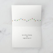 ペンギンおもしろいホリデーライトクリスマスグリーティング シーズンカード (内部)