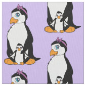 ペンギンおよびひよこ ファブリック (クローズアップ)