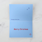 ペンギンおよび文字が付いているかわいいクリスマスカード シーズンカード (内部)