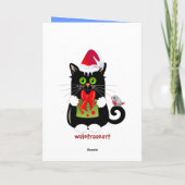 ペンギンおよび水玉模様のクリスマスカード シーズンカード (裏面)