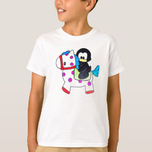 ペンギンおよび馬 Tシャツ