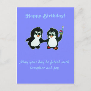 ペンギンからのハッピーバースデー ポストカード