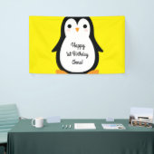 ペンギンかわいいウィンテ1st誕生日パーティーバナーデコール 横断幕 (トレードショー)