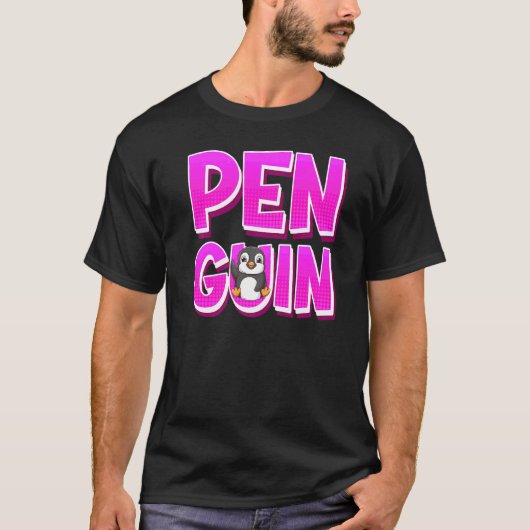 ペンギンかわいいペンギン1 Tシャツ (正面)