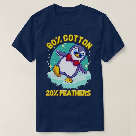 ペンギンかわいいペンギン80コットン20羽2 Tシャツ (デザイン正面)