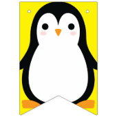 ペンギンかわいい冬のハッピーバースデーバンティングバナー バンティングフラッグ (第1の旗)