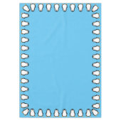 ペンギンかわいい冬の最初の誕生日テーブルクロス テーブルクロス (正面)