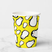 ペンギンかわいい冬の第1誕生日パーティー紙カップ 紙コップ (裏面)