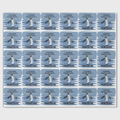 ペンギンかわいい動物おもしろい誕生日 ラッピングペーパー (フラット)