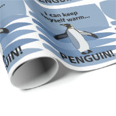 ペンギンかわいい動物おもしろい誕生日 ラッピングペーパー (ロールコーナー)