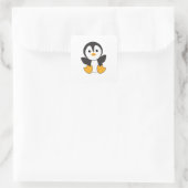 ペンギンかわいい子供へ動物おもしろいの鳥 スクエアシール (バッグ)