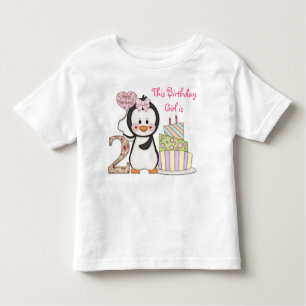 ペンギンかわいこちゃん – ガールセカンド誕生日 トドラーTシャツ