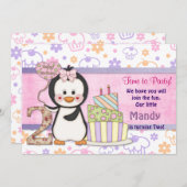 ペンギンかわいこちゃん – ガールセカンド 招待状 (正面/裏面)