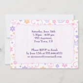 ペンギンかわいこちゃん – ガールファースト誕生日 招待状 (裏面)