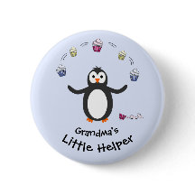 ペンギンがカップケーキをジャグリング小さなヘルパー青